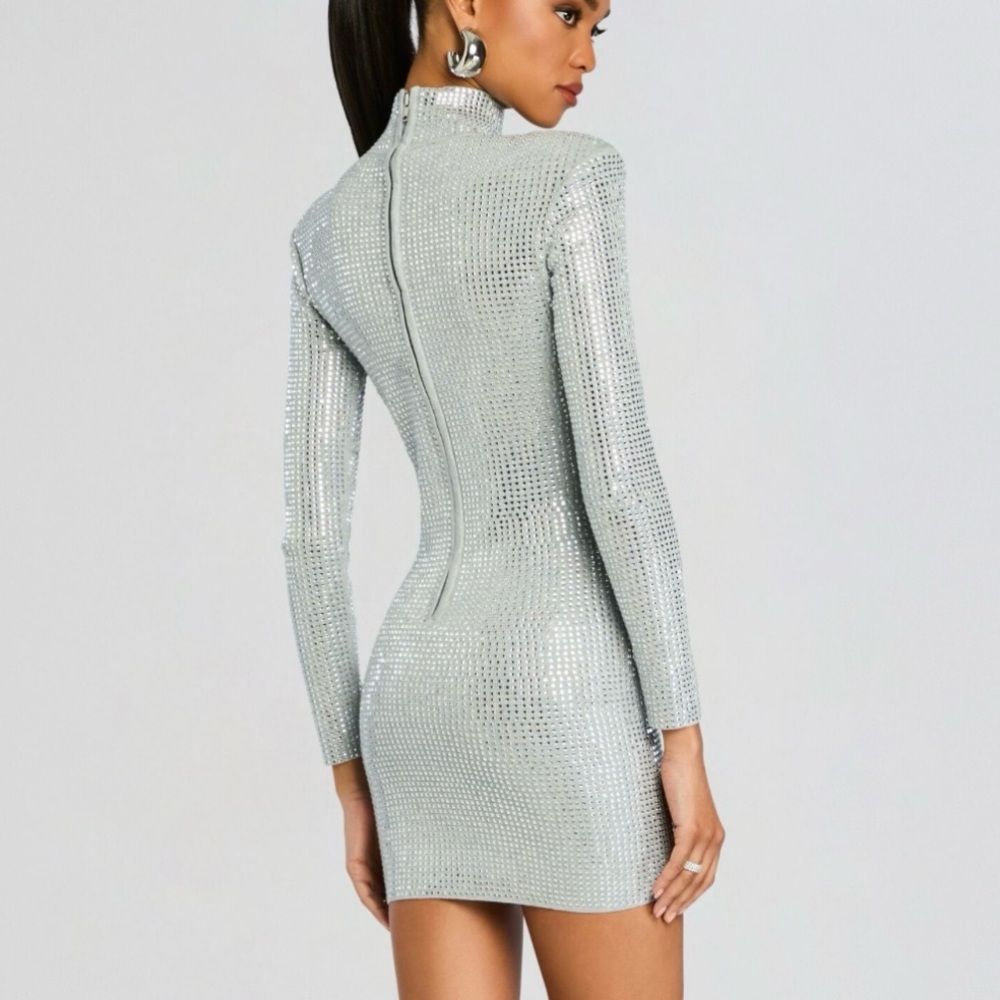 RETROFETE Sparkly Rhinestone Pavé Bodycon Dress🌸